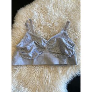 Anita Seamless Stretch Nursing Maternity Bra Size Small Gray Dot 5097